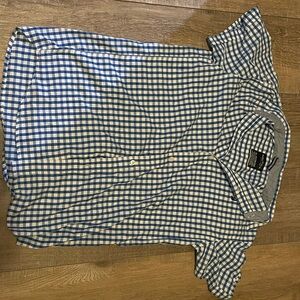 Banana Republic Blue and White Casual Button Down Shirt